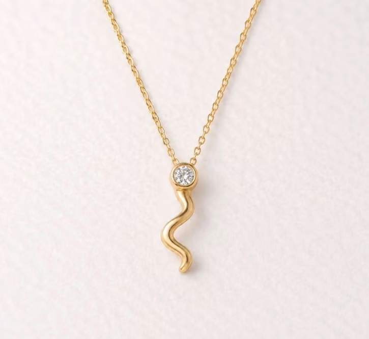 Lily Flo Almost Effortless Diamond Wave Necklace
